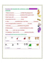 English Worksheet: Plurals