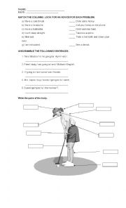 English Worksheet: Parts of the body