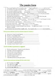 English Worksheet: passive form 