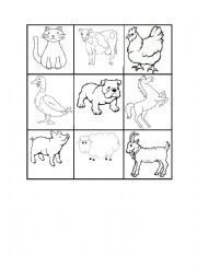 Farm Animals bingo