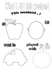 English Worksheet: What I did this weekend