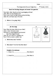 English Worksheet: Comparative and superlative forms