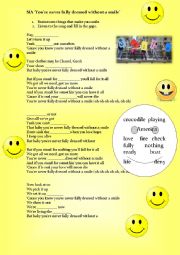 English Worksheet: Sia Smile song