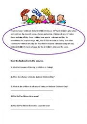 English Worksheet: Childrens Day