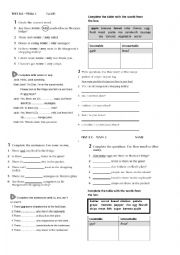 English Worksheet: Countable/uncountable