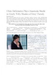 English Worksheet: Ellen DeGeneres in Fifty Shades of Grey Parody