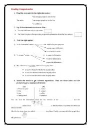 English Worksheet: Reading