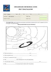 English Worksheet: planets