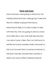 English Worksheet: the long i story