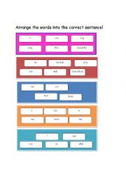 English Worksheet: Can in expressing ability