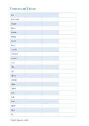 Irregular verbs 