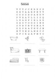 English Worksheet: House furniture