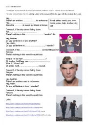 English Worksheet: Song 