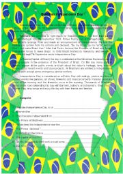 English Worksheet: Brazilian Idependence day