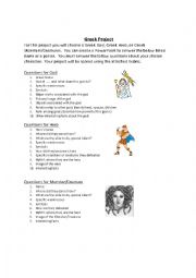English Worksheet: Greek Power Point Research Project Guidelines