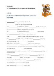 English Worksheet: Past continuous worksheet