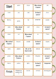 English Worksheet: clothes boardgame