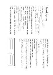 English Worksheet: STAND BY ME