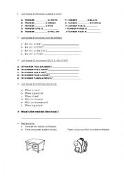 English Worksheet: New Treetops 2 - Revision Units 1-2-3