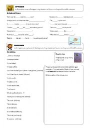 English Worksheet: Optimism & Pessimism