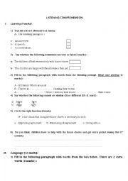 English Worksheet: Listening Activity: 