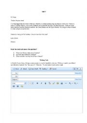 English Worksheet: I learn to email 