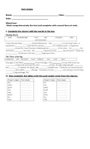 English Worksheet: Past simple