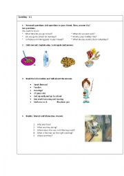 English Worksheet: Oral exam card for kids including Marcel and Mona Lisa