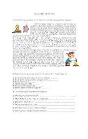 English Worksheet: FREE TIME ACTIVITIES TEST