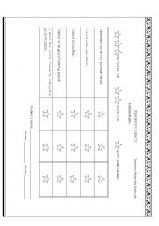 EXAMPLE OF A READING  RUBRIC