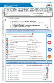 English Worksheet: Preferences, family and use of English