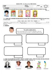 English Worksheet: Family Present Simple Test