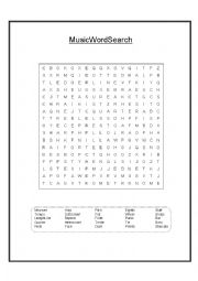 Music wordsearch
