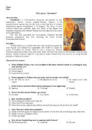 English Worksheet: Braveheart_movie