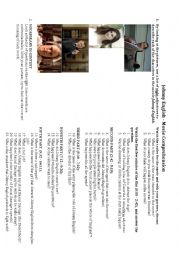 English Worksheet: Johnny English Worksheet