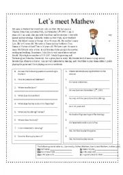 English Worksheet: Personal Information: 