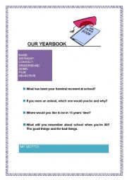 English Worksheet: OUR YEARBOOK