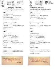 English Worksheet: Miracles 