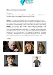 Harry Potter lesson plan for physical characteristics