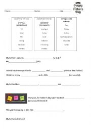 English Worksheet: Fathers Day