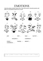 English Worksheet: Emotions