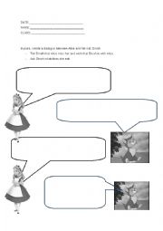 English Worksheet: Alice in Wonderland