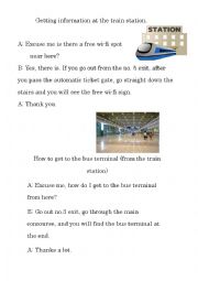 English Worksheet: At the train station