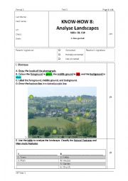 SST1 Test 05. KH8. Analyse Landscapes Test