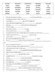 English Worksheet: Expressive adjectives