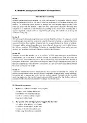 English Worksheet: Reading Genealogy