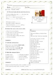 English Worksheet: Bad Liar Selena Gomez