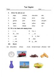 English Worksheet: ai/ ch/ ar sound