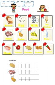 English Worksheet: Food