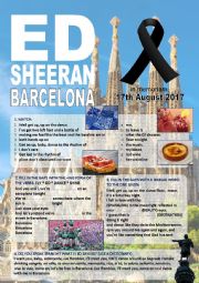 English Worksheet: Ed Sheeran - Barcelona